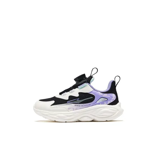 ERKE KIDS Беговые кроссовки Low Top Глубокий черный/Поп-арт фиолетовый для детей