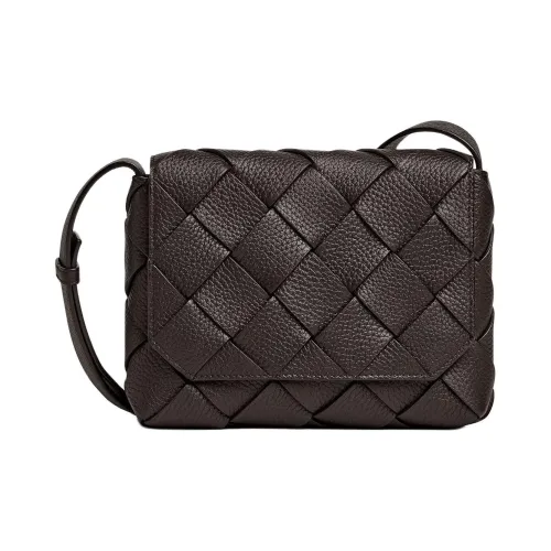 Bottega Veneta Сумка через плечо из коровьей кожи Мужская Темно-коричневая