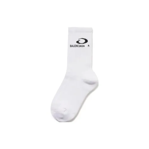 Balenciaga Белый 1 Пачка Мужские Носки до икры MID
