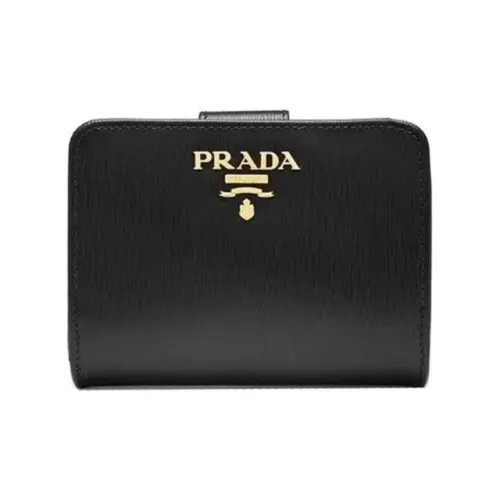 PRADA Кожа Кошелек Женские Черный