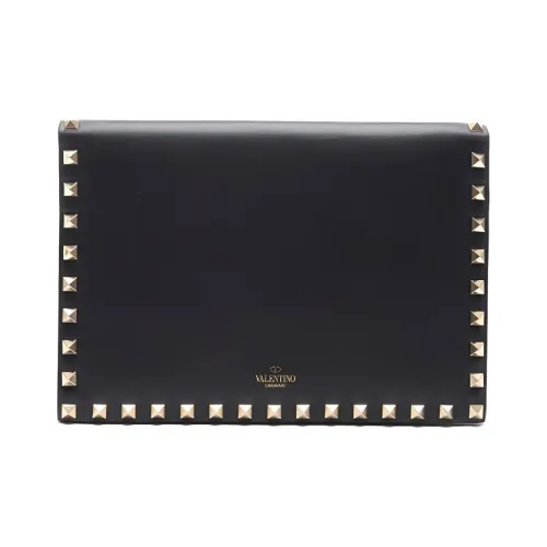 Valentino Клатч из коровьей кожи женский черный