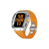 Титан Серебряный корпус Серебряный ободок, Апельсин Флуоресцентные ленты