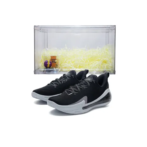 Under Armour Curry 12 Амортизирующие низкие баскетбольные кроссовки с противоскользящим эффектом унисекс черный белый