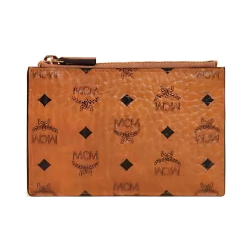 MCM Aren Холст с кожей наппа держатель для карт женский коричневый