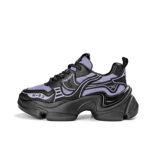 NAUTICA Амортизация противоскользящие устойчивые к истиранию увеличивающие высоту Низкие кеды Женские Фиолетовые