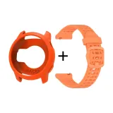 [Оранжевый] Силиконовый защитный чехол + официальный силиконовый ремешок