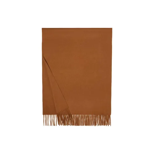 Loro Piana Вязаные шарфы из викуньи Мужской Темно-верблюжий