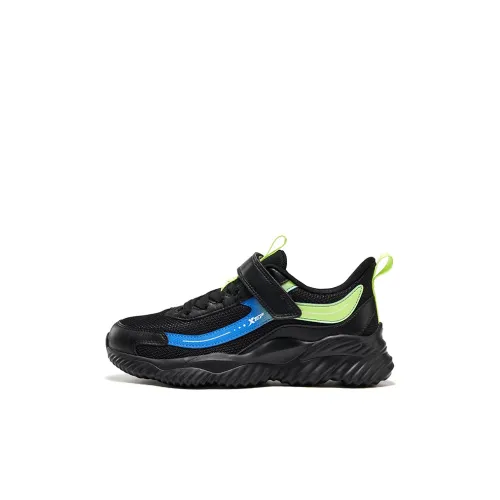 XTEP Slip-resistant Abrasion-resistant Low Top Детская беговая обувь Черный Прусский синий Детская