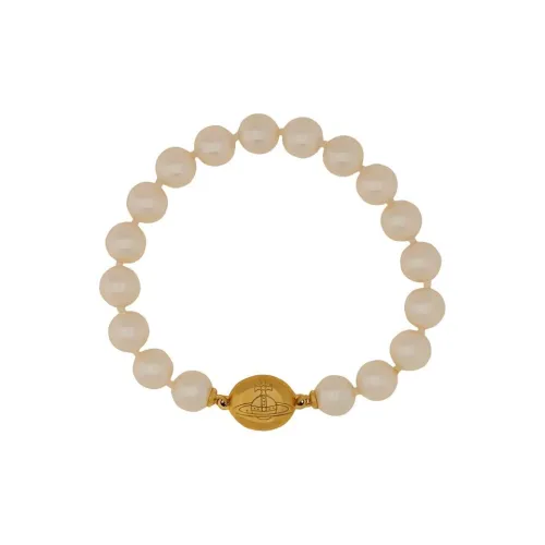 Vivienne Westwood Brass Metal Bracelets Women's Beige