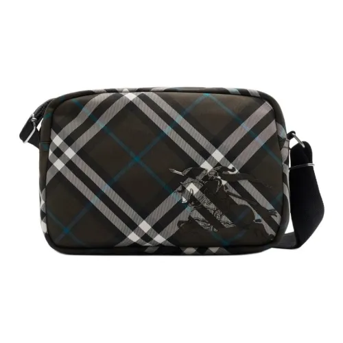 Burberry Сумка Кросс-боди В Клетку Регулируемый Текстильный Ремень Застежка-молния Внешний Карман На Молнии, Два Внутренних Накладных Кармана