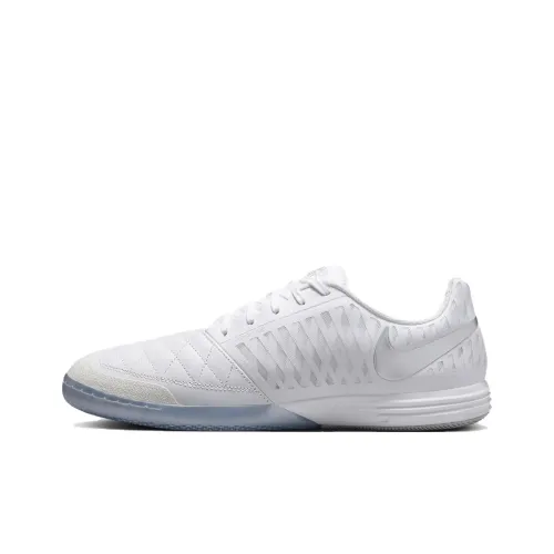 Nike Lunar Gato Для помещений Противоскользящие Устойчивые к истиранию Футбольные бутсы Унисекс Белый
