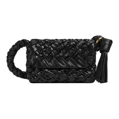 Bottega Veneta Kalimero Cittàh Коровья кожа Портативная сумка через плечо маленькая сумка на плечо женская черная