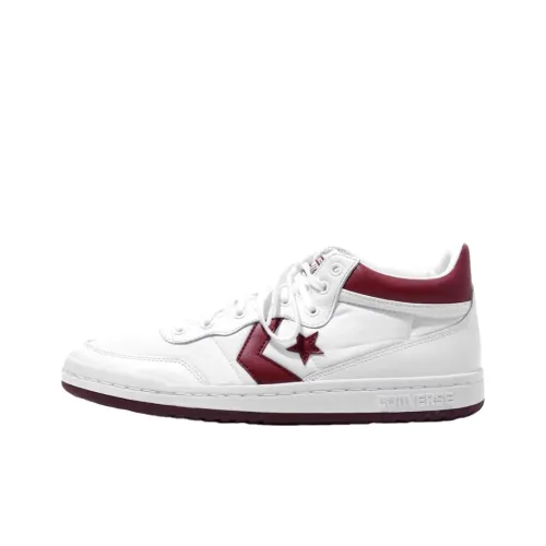 Конверс Slip Resistant Abrasion Resistant MID Топ Скейтборд Кроссовки Унисекс Белый Красный