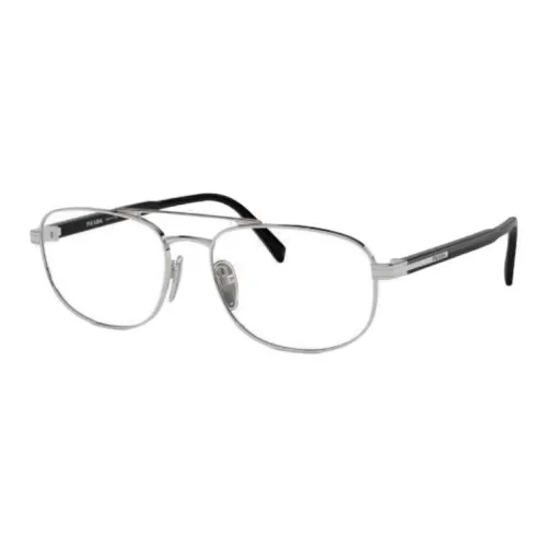 PRADA Металл Круглые Оправы для очков Унисекс Серебряный