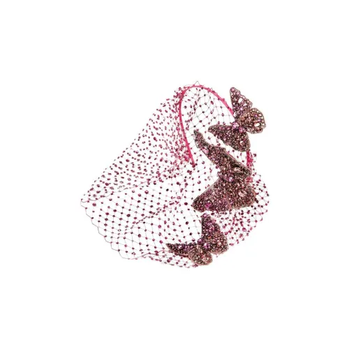 Jennifer Behr Шелк Ободки для волос Женские Персиково-розовый