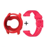 [Красный] Защитный силиконовый чехол + официальный силиконовый ремешок