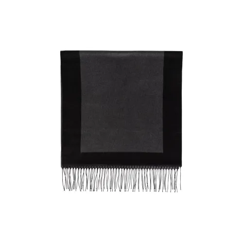 SAINT LAURENT Шелковые вязаные шарфы Мужской Черный