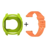 Зеленый защитный чехол + оранжевая сетка спортивный силиконовый ремешок