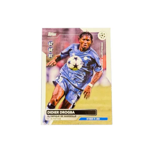 Topps Drogba Chelsea Шляпа Champions League Trick Празднование гола Классическая пластинка GOOD CONDITION Спортивные карты 1 шт