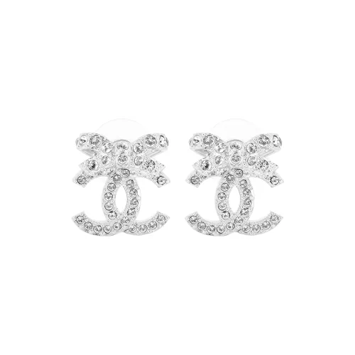CHANEL Double C Серьги Серебряные Женские