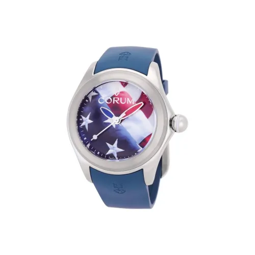 Corum Автоматический Механический Механизм Мужские Часы Часы 47 мм Синий Циферблат Нержавеющая Сталь Корпус Резиновый Ремешок