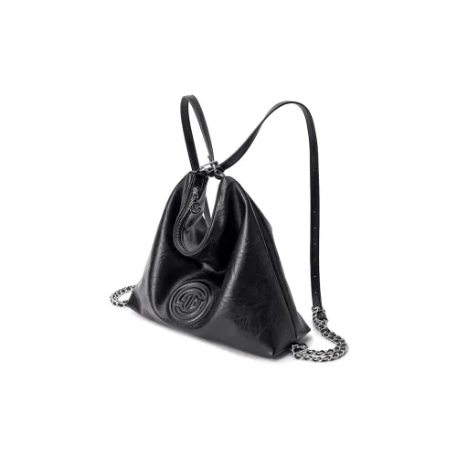 GELANDAI ПУ (полиуретан) Одно плечо Подмышечный Тоут Большая вместимость Рюкзак Женские Черный Белый