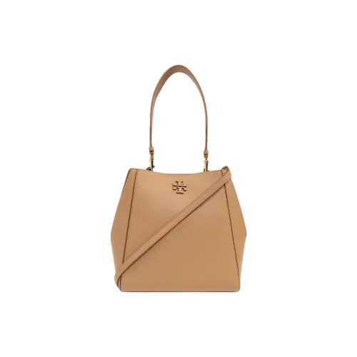 TORY BURCH McGraw Личиевая кожа Сумка-ведро Сумка через плечо Сумка для женщин Тирамису