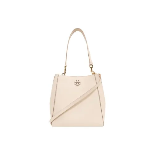 TORY BURCH McGraw Личиевая кожа Сумка-ведро Сумка через плечо Сумка для женщин Белый сыр