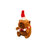 Шарф коричнево-красно-белого цвета