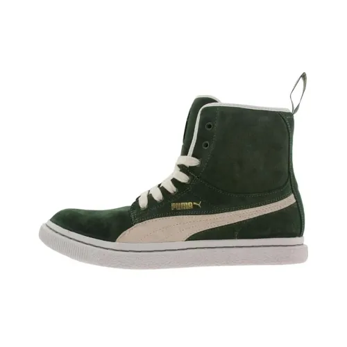 PUMA Clyde High Топ Скейтборд Кроссовки Унисекс Зеленый Белый