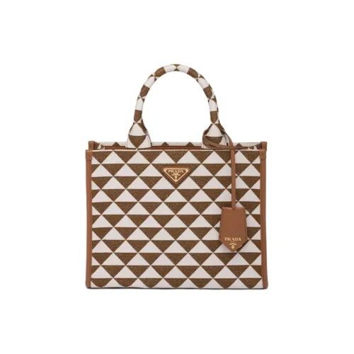 PRADA Кожа Сумка Сумка через плечо Маленькая Сумка через плечо Женская Табачный Мел Белый