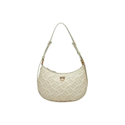 PINKO Кожа Полумесяц Сумка Сумка Сумка через плечо Мини Женская Бежевая