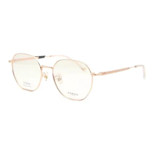 PORTS Титан Овал Оправы для очков Унисекс Золото