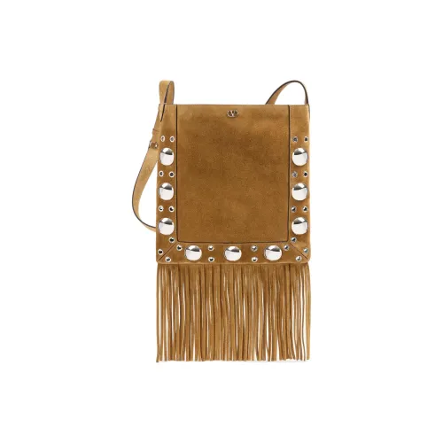 Valentino Замша Сумка через плечо Сумка на плечо Женская Гаванский Бежевый