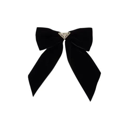 PRADA Ткань Заколки для волос Женские Черный