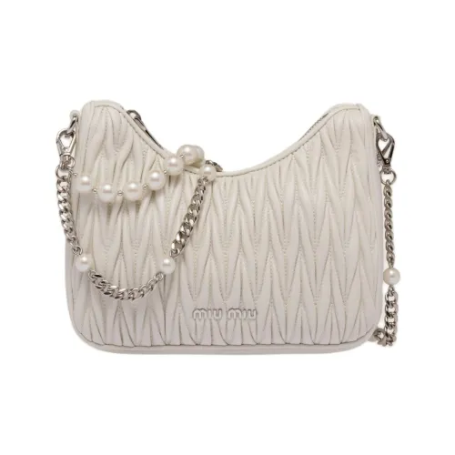 MIU MIU Matelassé Кожа Сумка через плечо Сумка на плечо Женская Белая