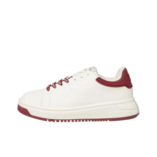 EMPORIO ARMANI Низкий топ Повседневная обувь Женская Белая Красная