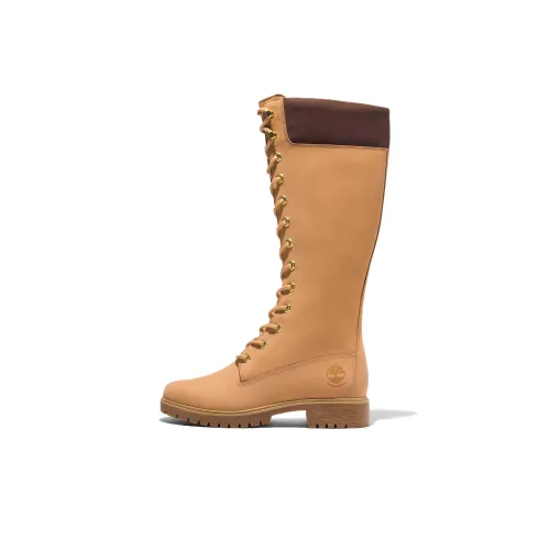 Timberland Женские высокие сапоги на щиколотку коричневые