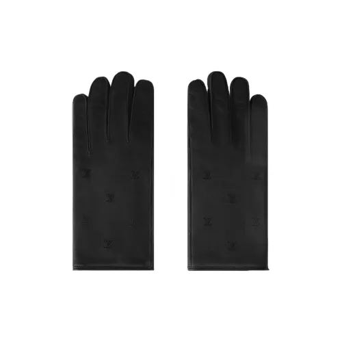 LOUIS VUITTON Кожа Перчатки Мужские Черные