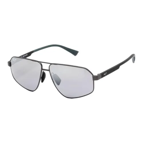 Maui Jim Ацетат Aviator Солнцезащитные очки Мужские Черные