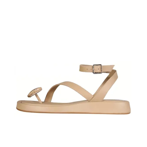 GIA BORGHINI One Ремешок Сандалии Женские Бежевые