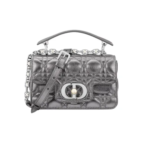 DIOR Jolie Телячья кожа Сумка через плечо Сумка Мини Women's Silver