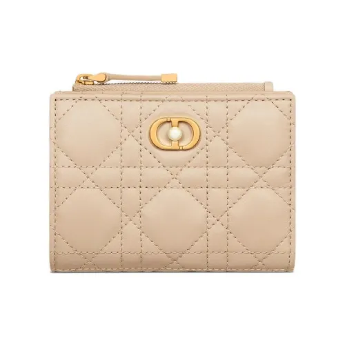 DIOR Jolie Lambskin Wallet Women's Beige