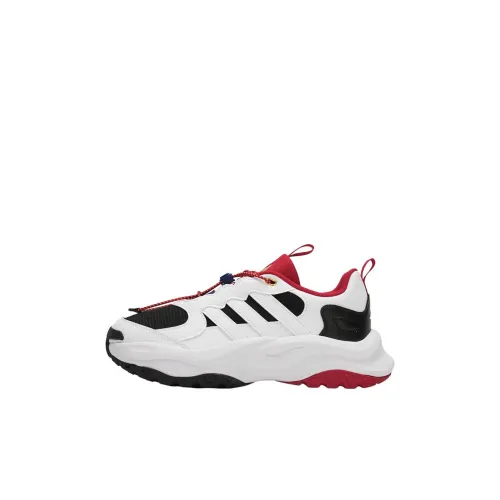 Adidas Maxxwavy Дышащие Низкие Кеды Kids Lifestyle Shoes Белые Детские