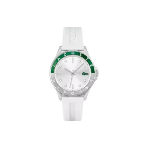 LACOSTE SWING Collection Женские часы Кварцевый механизм Силиконовый ремешок 38 мм Серебристый циферблат