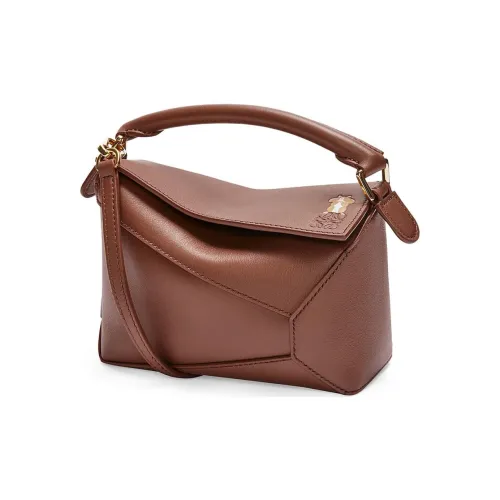 LOEWE Suna Fujita Коллаборация Пазл Наппа Коровья кожа Сумка через плечо Сумка Мини Женские Сигарный