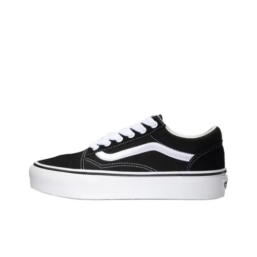 Vans Old Skool Collection Детские Скейтбординги Низкие Кеды Черный/Белый Школьный