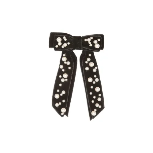 Jennifer Behr Вельвет Культурированный Жемчуг Искусственный Жемчуг Заколки для волос Женские Черный