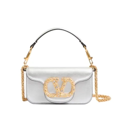 Valentino Сумка через плечо из коровьей кожи маленькая сумка женский серебряный