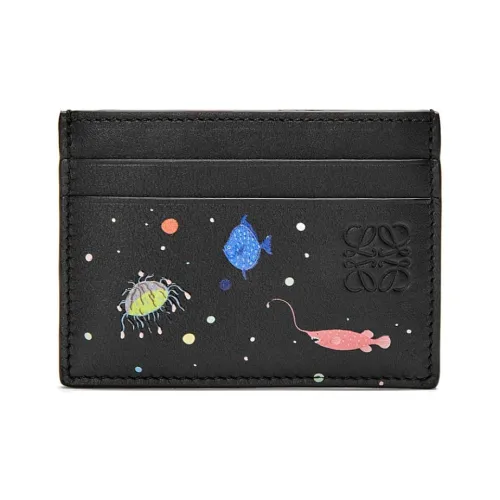 LOEWE Suna Fujita Коллаборация Nappa Коровья кожа Держатель для карт Женские Черный